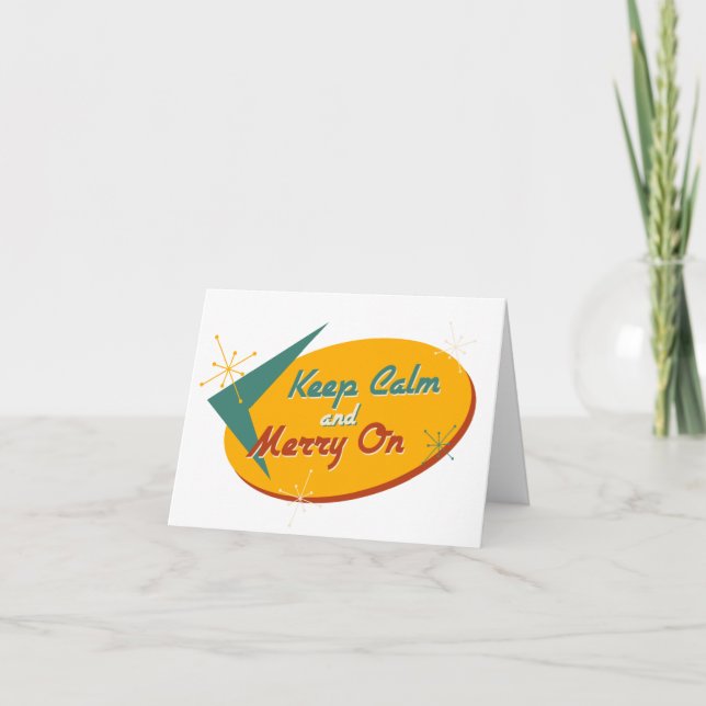 Keep Calm & Merry On Holiday Card (Front)