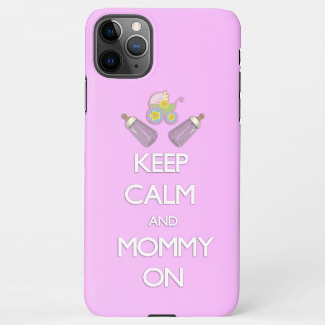 Keep Calm Mommy Pink iPhone Case (Back)