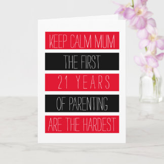 Keep Calm Mum... With Wishes ♥ Funny Mother's Day Card