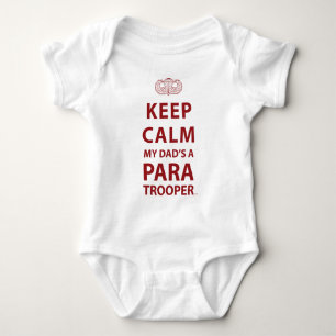 KEEP CALM MY DAD'S  A PARATROOPER BABY BODYSUIT