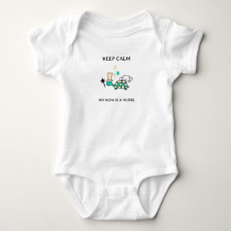 keep calm my mom is a nurse baby bodysuit