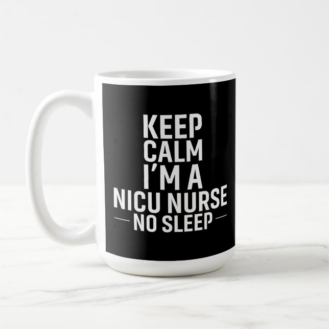 Keep Calm No Sleep – Fierce & Focused Coffee Mug (Left)