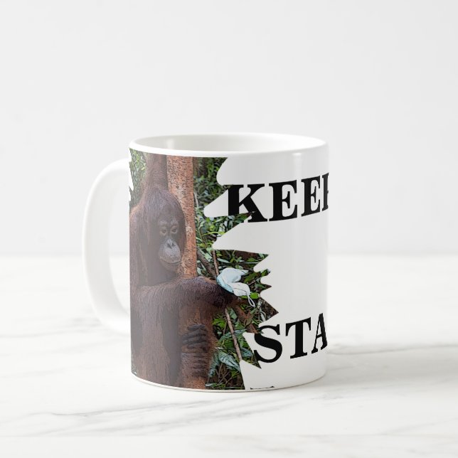 Keep Calm Orangutan Wildlife Coffee Mug (Front Left)