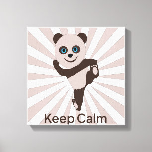 keep calm panda canvas print