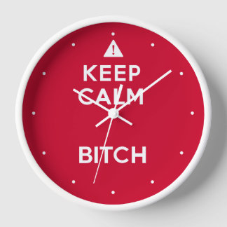 Keep Calm Parody Funny Wall Clock