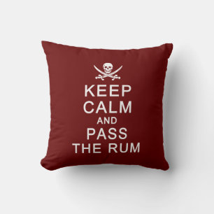 Keep Calm & Pass The Rum custom pillow