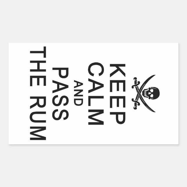 Keep Calm & Pass The Rum stickers (Front)