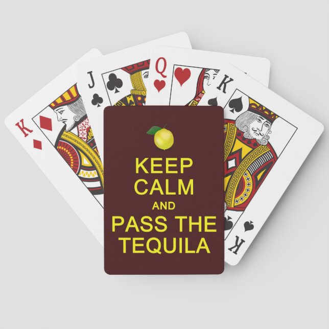 Keep Calm & Pass The Tequila playing cards (Back)