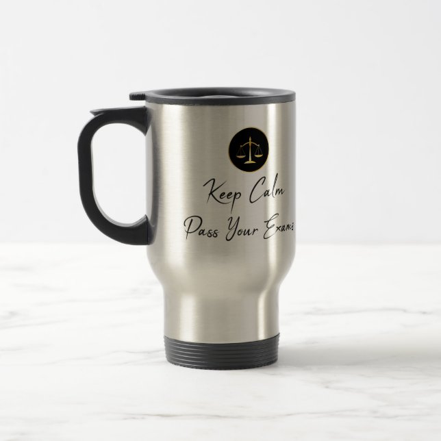 Keep Calm. Pass Your Exams Travel Mug (Left)