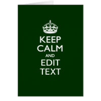 KEEP CALM PERSONNALISÉ ET Éditer du texte sur vert