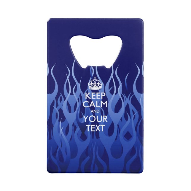 KEEP CALM PERSONNALISÉ ET Éditer les flammes bleue (Devant)