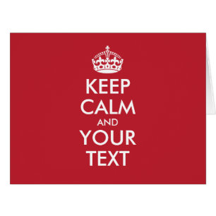 KEEP CALM personnalisé et VOTRE TEXTE - mots blanc
