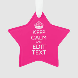 KEEP CALM personnalisé et votre texte sur Fuchsia
