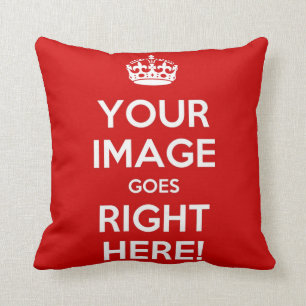 Keep Calm Pillow* best with square images Throw Pillow