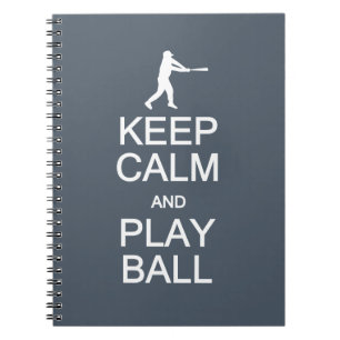 Keep Calm & Play Ball custom colour notebook