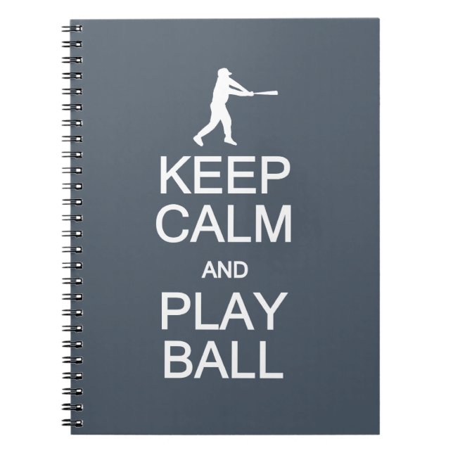 Keep Calm & Play Ball custom colour notebook (Front)