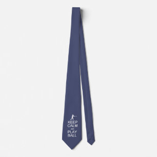 Keep Calm & Play Ball custom colour tie