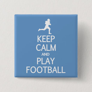 Keep Calm & Play Football custom colour button