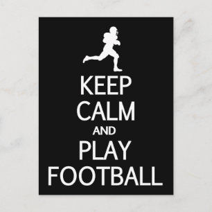 Keep Calm & Play Football custom colour postcard