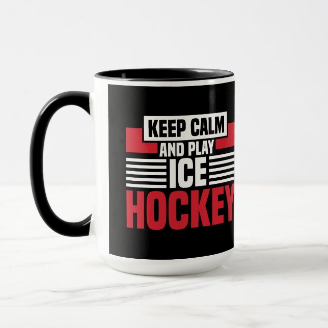 Keep Calm Play Hockey Mug (Left)