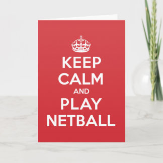 Keep Calm Play Netball Greeting Note Card