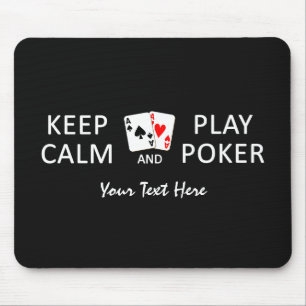 KEEP CALM & PLAY POKER custom mousepad