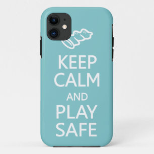 Keep Calm & Play Safe custom colour iPhone case