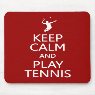 Keep Calm & Play Tennis custom colour mousepad