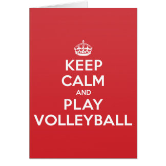 Keep Calm Play Volleyball Greeting Note Card