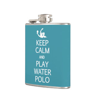 Keep Calm & Play Water Polo custom flask
