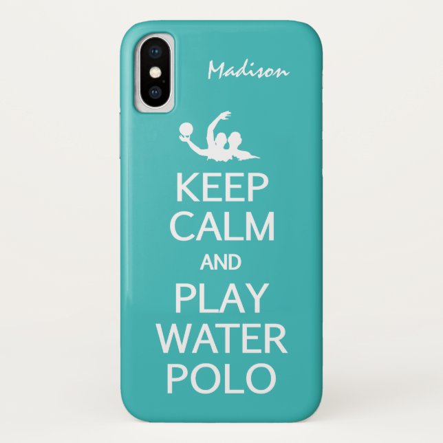 Keep Calm & Play Water Polo custom phone cases (Back)