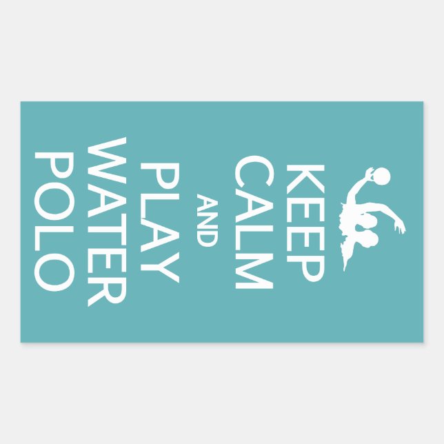 Keep Calm & Play Water Polo custom stickers (Front)