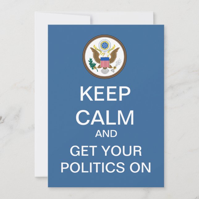 KEEP CALM Political Debate Party Invitation (Front)