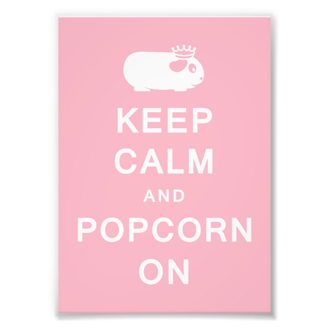 Keep Calm & Popcorn On Print (Frames Available!) (Front)