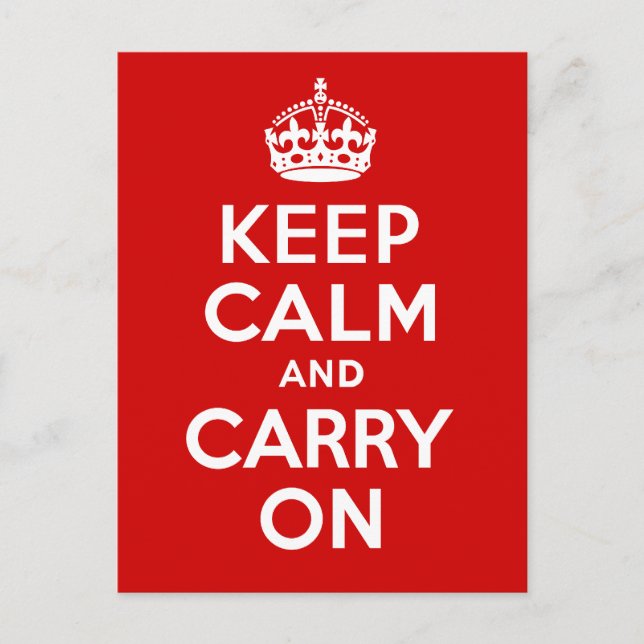 Keep Calm Postcard (Front)