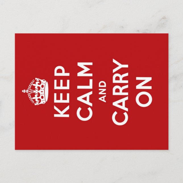 Keep Calm Postcard (Front)