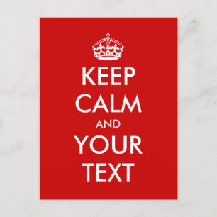 Keep calm postcard template   Customizable design
