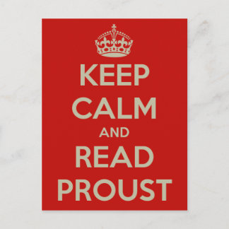 Keep Calm Proust postcard