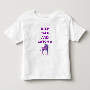 Keep Calm, Purple Unicorn Toddler Fine Jersey Tee