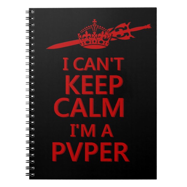 Keep Calm PvP Gamer Notebook (Front)