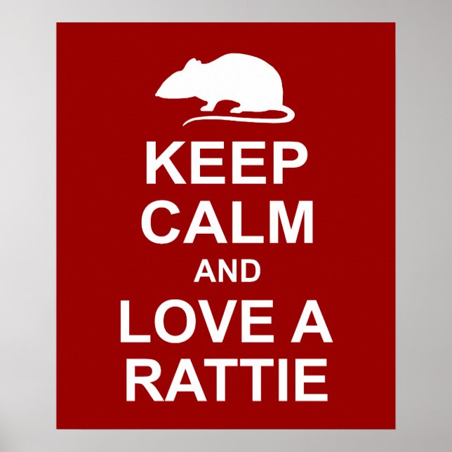 Keep Calm Rat Lover's Poster (Front)
