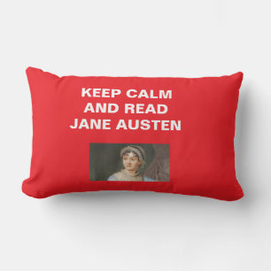 Keep Calm, Read Jane Austen Keychain Lumbar Pillow