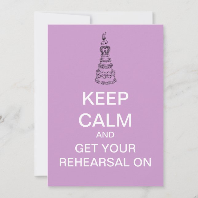 Keep Calm Rehearsal Dinner Invitation (Front)