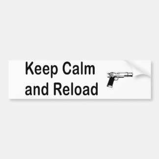 Keep Calm Reload Handgun Bumper Sticker