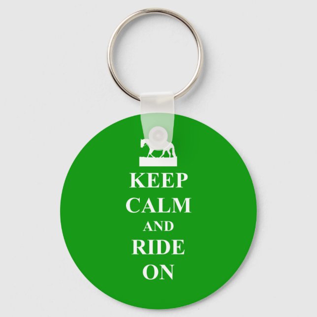 Keep calm & ride on keychain (Front)