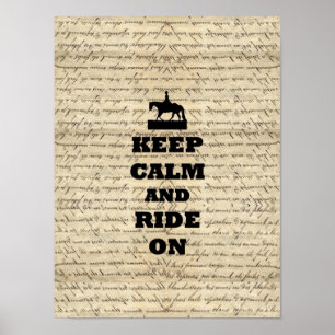 Keep calm & ride on poster