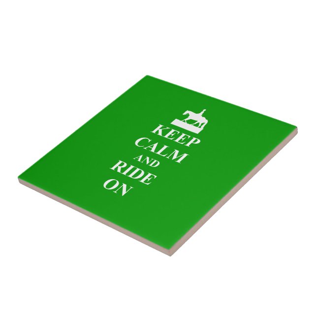 Keep calm & ride on tile (Side)