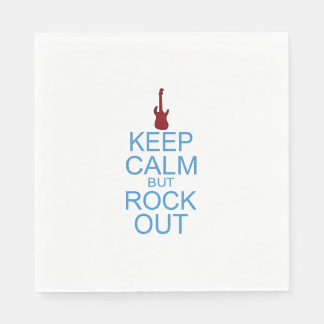 Keep Calm Rock Out - Parody Napkin (Front)