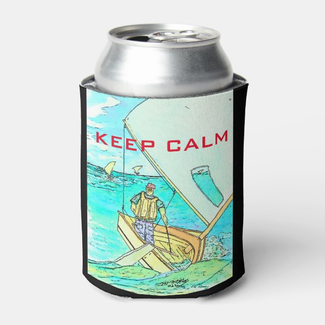 Keep Calm Sail On Custom Can Cooler (Can Front)