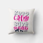 Keep Calm Save Gorillas Wildlife Animal Lover Throw Pillow (Back)